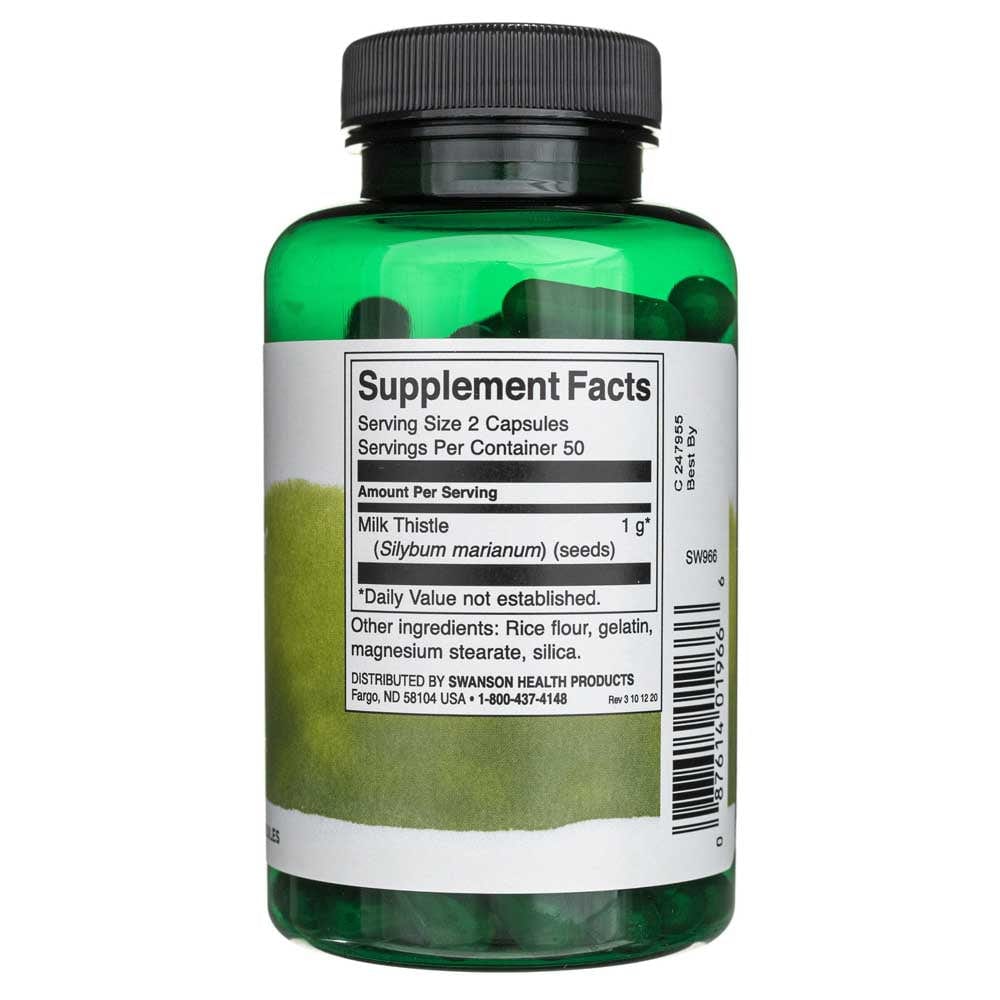 Swanson Full Spectrum Milk Thistle 500 mg - 100 Capsules